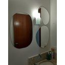 Ver imagem 3 de Espelho Orgânico 36x60cm de Parede Vidro Lapidado Banheiro Sala Quarto