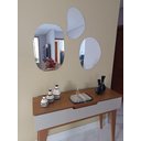 Ver imagem 4 de Espelho Orgânico 36x60cm de Parede Vidro Lapidado Banheiro Sala Quarto