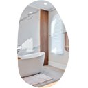 Ver imagem 2 de Espelho Orgânico 36x60cm de Parede Vidro Lapidado Banheiro Sala Quarto