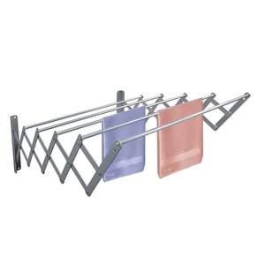 Varal de Parede Sanfonado Retrátil Suporte para Roupa Toalha