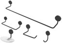 Ver imagem 1 de Kit Acessorios Banheiro 3850 - 05 Pecas - Preto - Higo