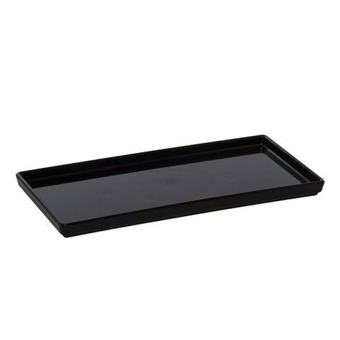 Prato Square Retangular 13,5x27 Preto em Policarbonato Linha Profissional Cook Vem