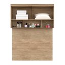 Ver imagem 3 de Módulo Aéreo com Painel para Cama Casal 4 Portas 3 Nichos 