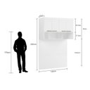 Ver imagem 4 de Módulo Aéreo com Painel para Cama Casal 4 Portas 3 Nichos 