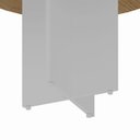 Ver imagem 4 de Mesa de Reunião Redonda 110cm X 110cm com 4 Lugares e Pés Painel para Escritório Corporate