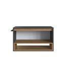 Ver imagem 1 de Gabinete de Banheiro Suspenso 1 Nicho 1 Toalheiro 1 Porta 80cm Mel/grafite - Bh8060mg