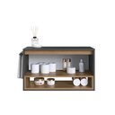 Ver imagem 2 de Gabinete de Banheiro Suspenso 1 Nicho 1 Toalheiro 1 Porta 80cm Mel/grafite - Bh8060mg