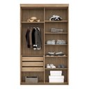 Ver imagem 2 de Guarda Roupa Modulado 2 Portas Deslizantes 3 Gavetas