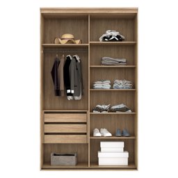 Guarda Roupa Modulado 2 Portas Deslizantes 3 Gavetas - 2