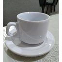 Ver imagem 4 de Jogo 10 Xicaras Cha Branca S/pires Empilhavel 200ml Porcelart