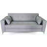 Sofá Gianni | PÉ AÇO CROMADO & Tecido ACQUABLOCK IMPERMEÁVEL |  180cm | CINZA - 1