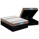 Ver imagem 1 de Cama Box Baú King: Colchão Ortopédico Probel D33 Guarda Costas Próintense + Base Crc Suede Black