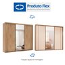 Guarda Roupa Casal com Espelho 3 Portas 4 Gavetas Lumier 2720 Belmax - 6