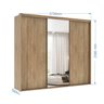 Guarda Roupa Casal com Espelho 3 Portas 4 Gavetas Lumier 2720 Belmax - 5