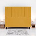 Ver imagem 2 de Cabeceira para Cama de Casal 140 Cm Suede Mostarda