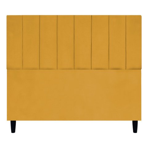 Cabeceira para Cama de Casal 140 Cm Suede Mostarda