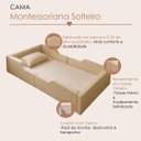 Ver imagem 3 de Cama Infantil Estofada Montessoriana com Proteção Laterais Menina Menino