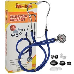 Kit Esfigmomanômetro + Estetoscópio Rappaport Azul Premium Gtech - 2