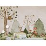 Papel de parede infantil bosque safári quarto de bebê 1M² VR374 - 3