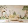 Papel de parede infantil bosque safári quarto de bebê 1M² VR374 - 5