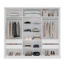 Ver imagem 3 de Guarda-roupa Casal Porto 3 Portas 4 Gavetas Branco - Politorno