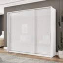Ver imagem 1 de Guarda-roupa Casal Porto 3 Portas 4 Gavetas Branco - Politorno