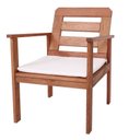 Ver mais imagens de Conjunto para Jardim com 1 Sofá 2 Poltronas 1 Mesa de Centro Madeira Maciça Cairo