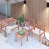 Conjunto para Jardim com 1 Sofá 2 Poltronas 1 Mesa de Centro Madeira Maciça Cairo  - 11