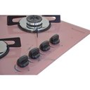 Ver imagem 3 de Fogão Cooktop a Gás Chapa 4 Bocas Ultra Chama 127/220v Marmo Marmorizado Rosa