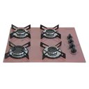 Ver imagem 1 de Fogão Cooktop a Gás Chapa 4 Bocas Ultra Chama 127/220v Marmo Marmorizado Rosa