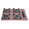 Fogão Cooktop a Gás Chapa 4 Bocas Ultra Chama 127/220v Marmo Marmorizado Rosa - 1