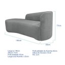 Ver imagem 2 de Kit Divã Recamier Orgânico França 140cm Lado Esquerdo e Poltrona Amore Bouclé