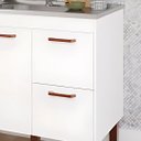 Ver imagem 3 de Gabinete de Cozinha Pia 100% MDF 2 Portas e 2 Gavetas 134cm:Branco