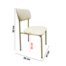 4 Cadeira Estofada Lis Sala Jantar Moderna em Aço Resistente - 4