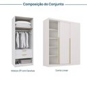 Ver imagem 4 de Guarda-Roupa Planejado de Canto 2 Peças 4 Portas com 2 Portas de Correr Jade CabeCasa MadeiraOriginals Branco/Fosco
