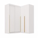 Ver imagem 2 de Guarda-Roupa Planejado de Canto 2 Peças 4 Portas com 2 Portas de Correr Jade CabeCasa MadeiraOriginals Branco/Fosco