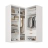 Guarda-roupa Modular de Canto 2 Peças 4 Portas com 2 Portas de Correr Jade CabeCasa MadeiraOriginals - 5