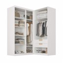 Ver imagem 5 de Guarda-Roupa Planejado de Canto 2 Peças 4 Portas com 2 Portas de Correr Jade CabeCasa MadeiraOriginals Branco/Fosco