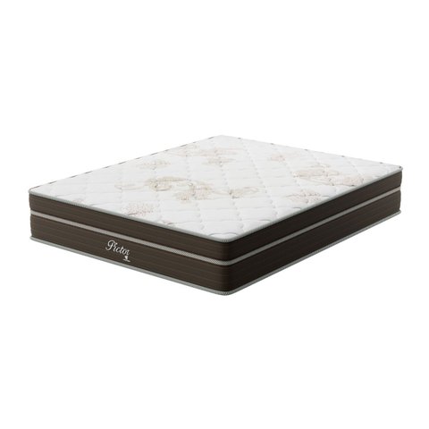 Colchão King Super Molas Ensacadas Linha 34x 203x 193cm Montreal Marrom/Bege