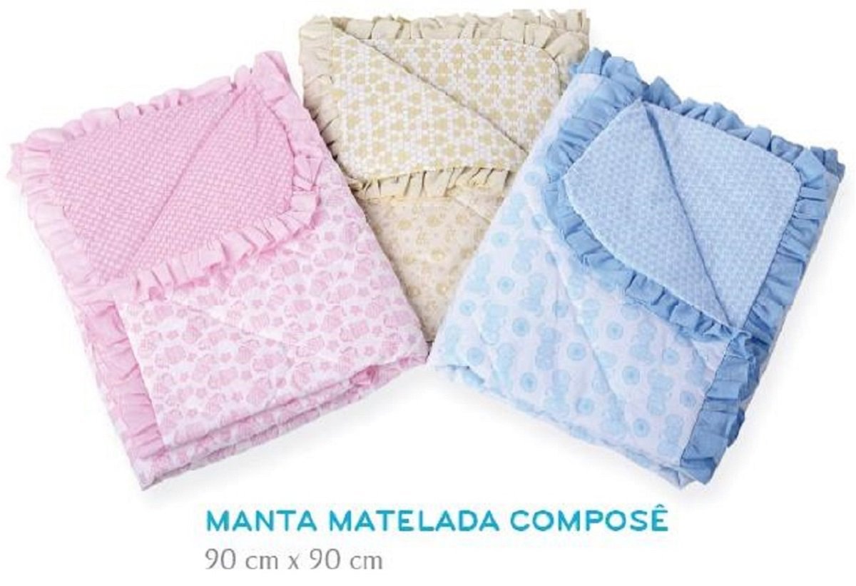 Manta Matelada Compose 90X90cm - Azul - 2