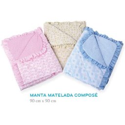 Manta Matelada Compose 90X90cm - Azul - 2