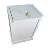 Lixeira Cesto de Lixo 8l Mdf Premium Banheiro Lavabo Escritório Cor: Branco - 1