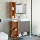 Ver imagem 2 de Conjunto de Banheiro com Gabinete 2 Portas, Cuba e 1 Espelheira Star