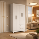 Ver imagem 6 de Guarda-Roupa Solteiro 4 Portas 2 Gavetas NT6010 Branco Notavel Moveis