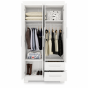Ver imagem 5 de Guarda-Roupa Solteiro 4 Portas 2 Gavetas NT6010 Branco Notavel Moveis