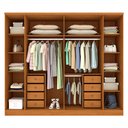 Ver imagem 6 de Guarda-Roupa Casal 6 Portas 8 Gavetas 270cm Sevilla