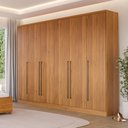 Ver imagem 1 de Guarda-Roupa Casal 6 Portas 8 Gavetas 270cm Sevilla