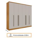 Ver imagem 6 de Guarda-Roupa Casal 6 Portas 8 Gavetas 270cm Sevilla