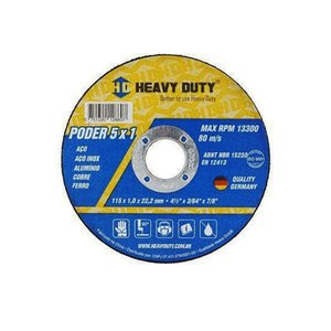 Disco Corte Aço Inox 5x1 4.1/2" 115x1,0x22,2mm - Heavy Duty, Tamanho: 4.1/2"