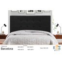 Ver imagem 1 de Cabeceira Casal Queen Jbe Moveis Barcelona 164cm Preta Para Cama Box 158cm Decoração Quarto